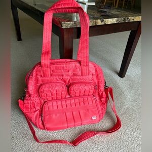 Lug Puddle Jumper 2 Overnight Bag-Coral-Used Condition